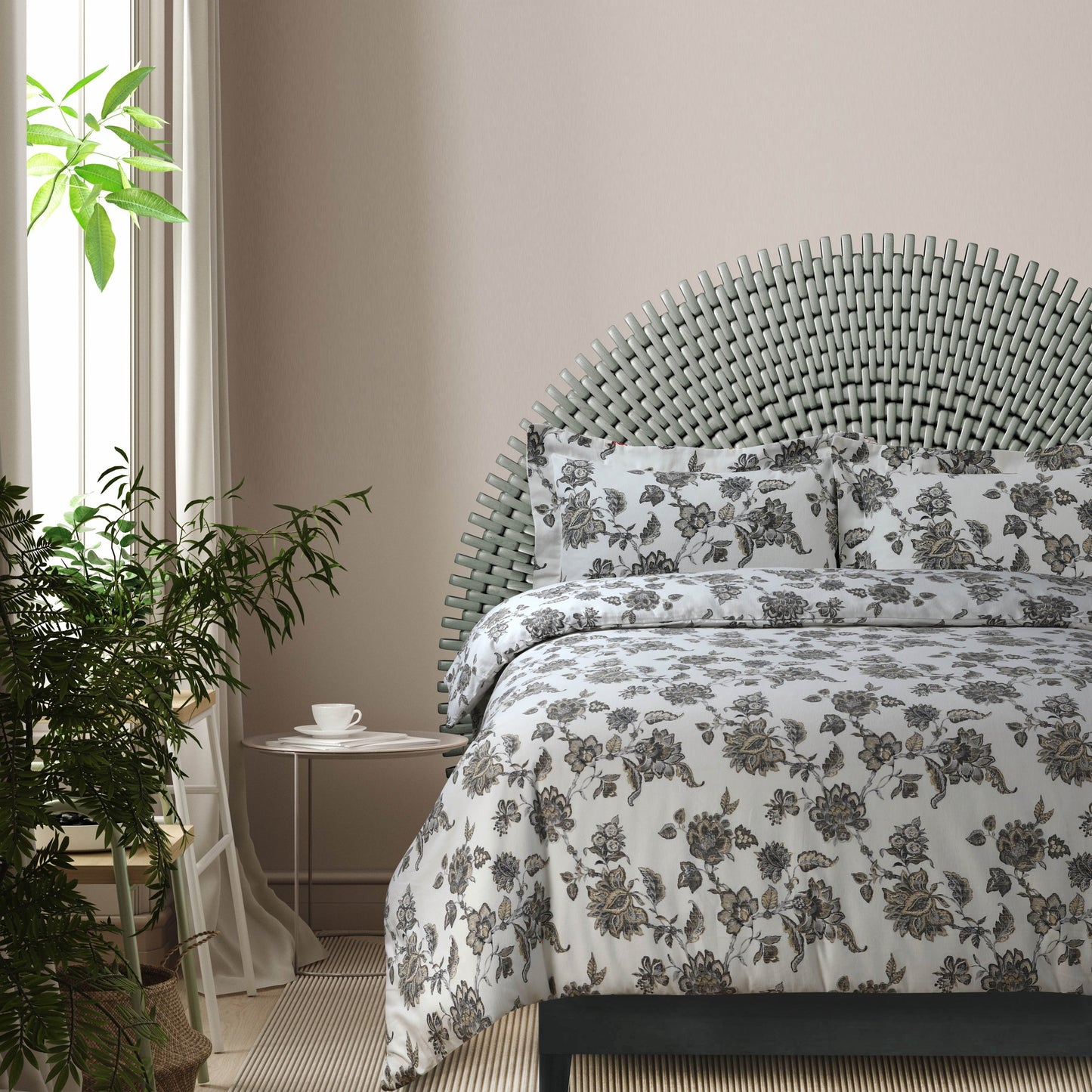 170-GSM Cozy Cotton Flannel Printed Oversized Duvet Cover Set