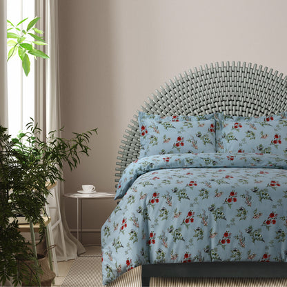 170-GSM Cozy Cotton Flannel Printed Oversized Duvet Cover Set