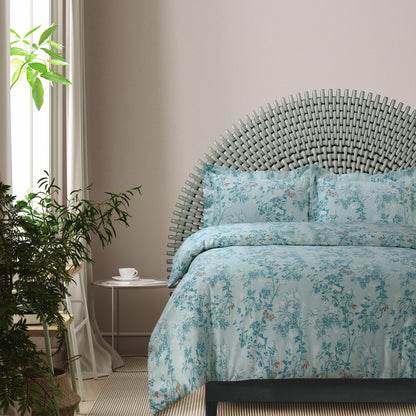 170-GSM Cozy Cotton Flannel Printed Oversized Duvet Cover Set