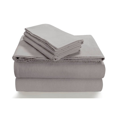 170-GSM Cozy Flannel Solid Extra Deep Pocket Bed Sheet Set