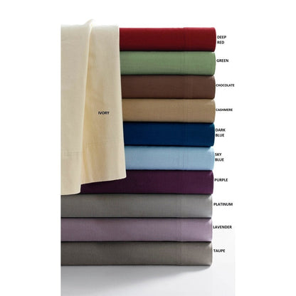 170-GSM Cozy Flannel Solid Extra Deep Pocket Bed Sheet Set