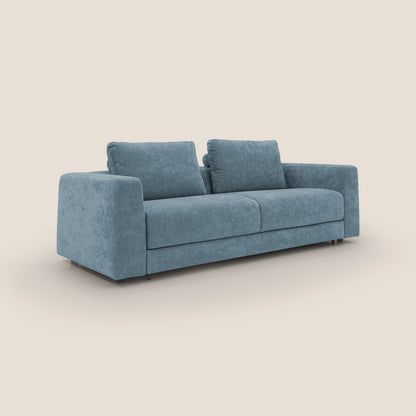 Freia Divano letto minimal materasso h15 cm con morbidi schienali in tessuto impermeabile T14 carta da zucchero