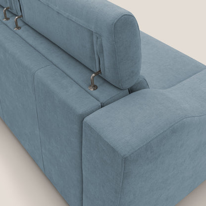 Bomber divano letto matrimoniale con poggiatesta in tessuto impermeabile T14 carta da zucchero 