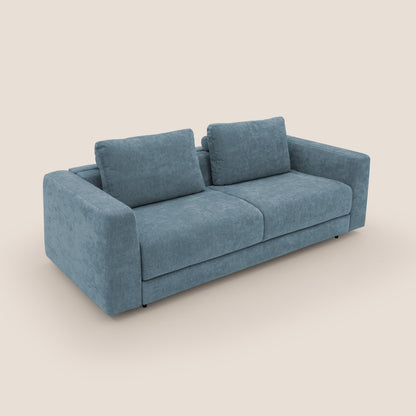 Freia Divano letto minimal materasso h15 cm con morbidi schienali in tessuto impermeabile T14 carta da zucchero