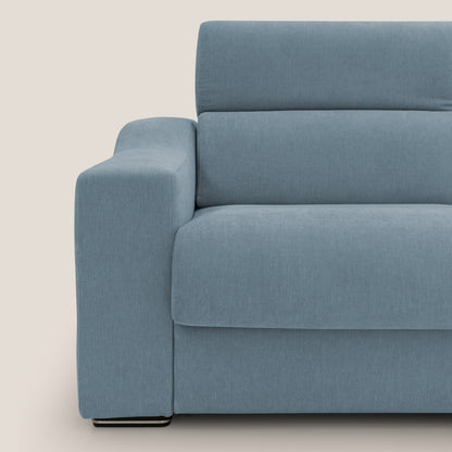 Bomber divano letto matrimoniale con poggiatesta in tessuto impermeabile T14 carta da zucchero 