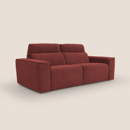 Clark Divano modulare con opzione relax elettrico in tessuto smaltabile impermeabile T17 rosso