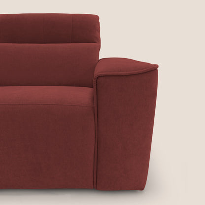Clark Divano modulare con opzione relax elettrico in tessuto smaltabile impermeabile T17 rosso