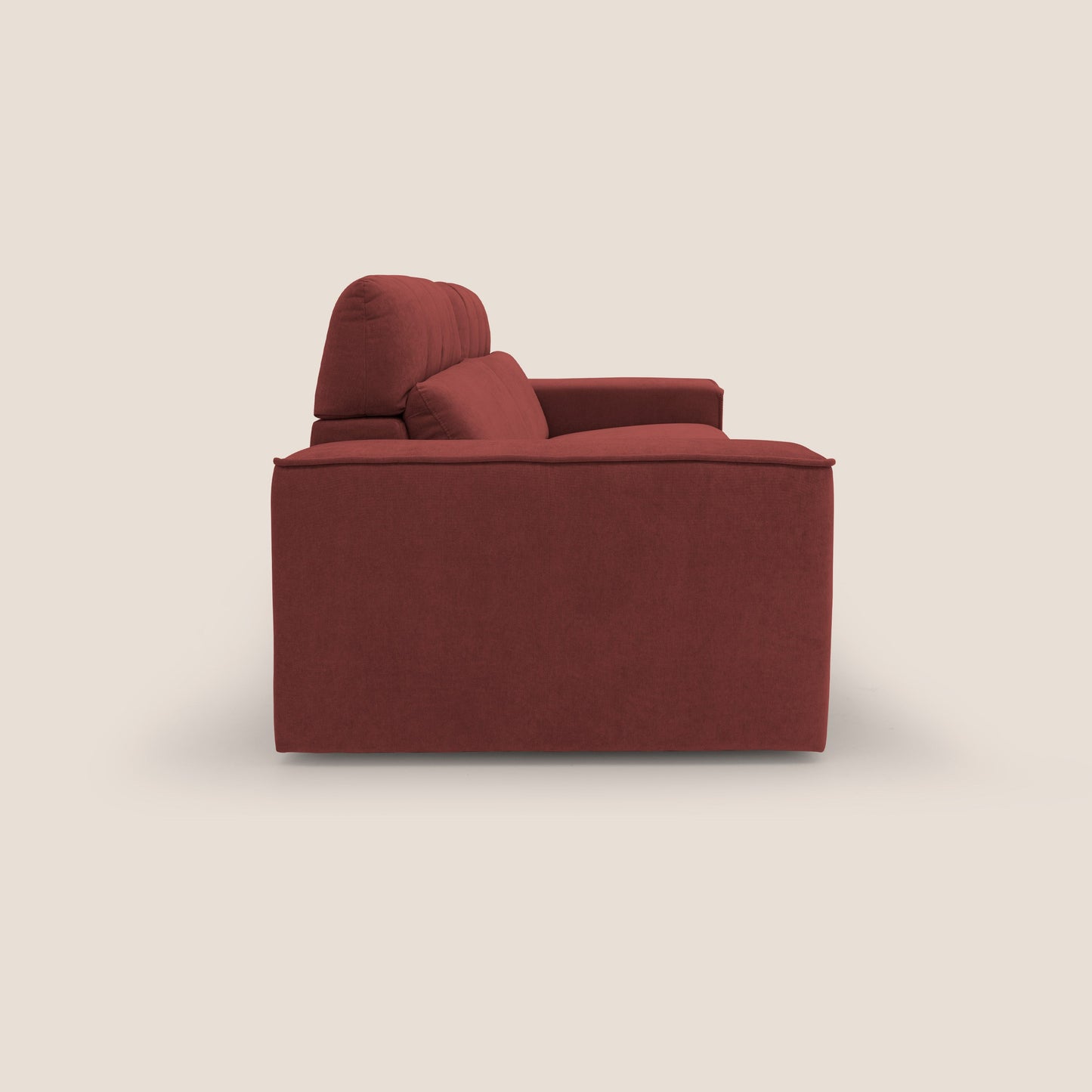 Clark Divano modulare con opzione relax elettrico in tessuto smaltabile impermeabile T17 rosso