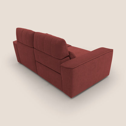 Clark Divano modulare con opzione relax elettrico in tessuto smaltabile impermeabile T17 rosso