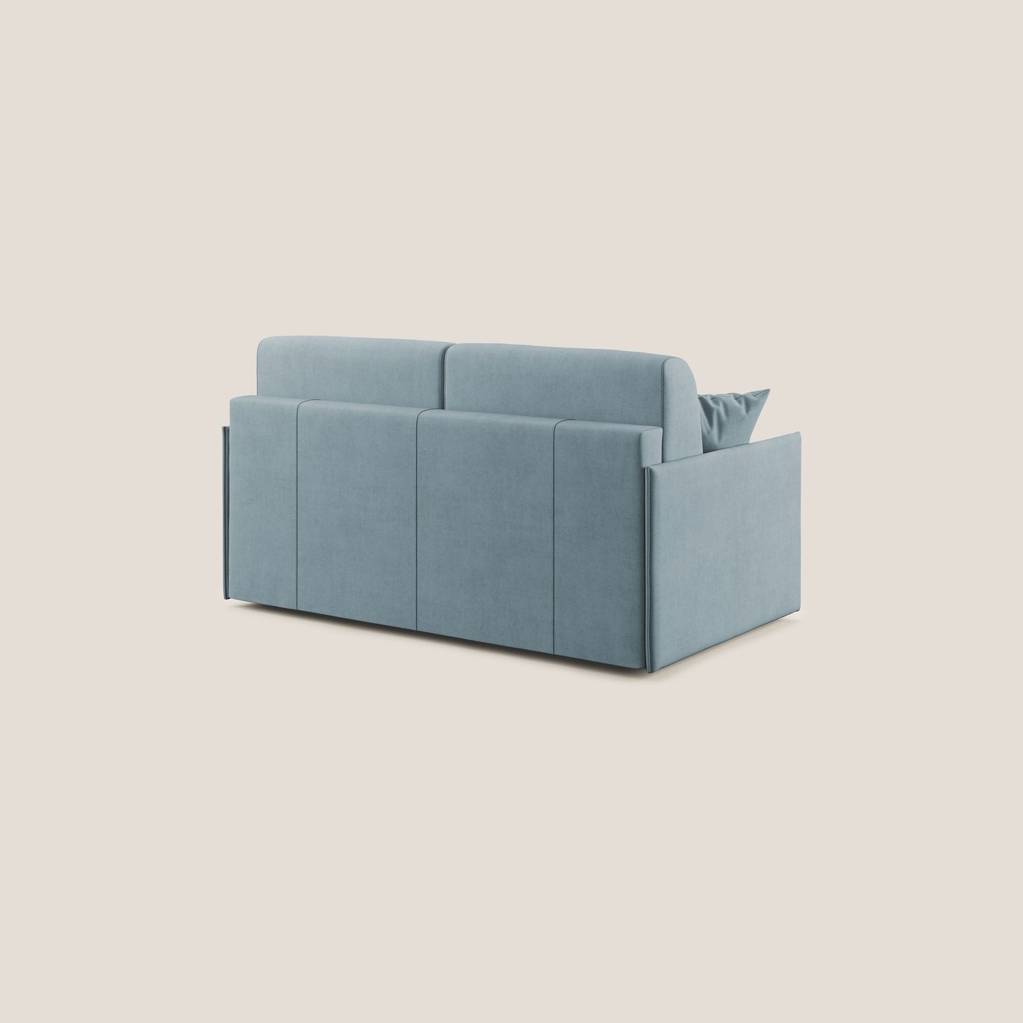 Evans Divano letto in morbido tessuto impermeabile T02 carta da zucchero