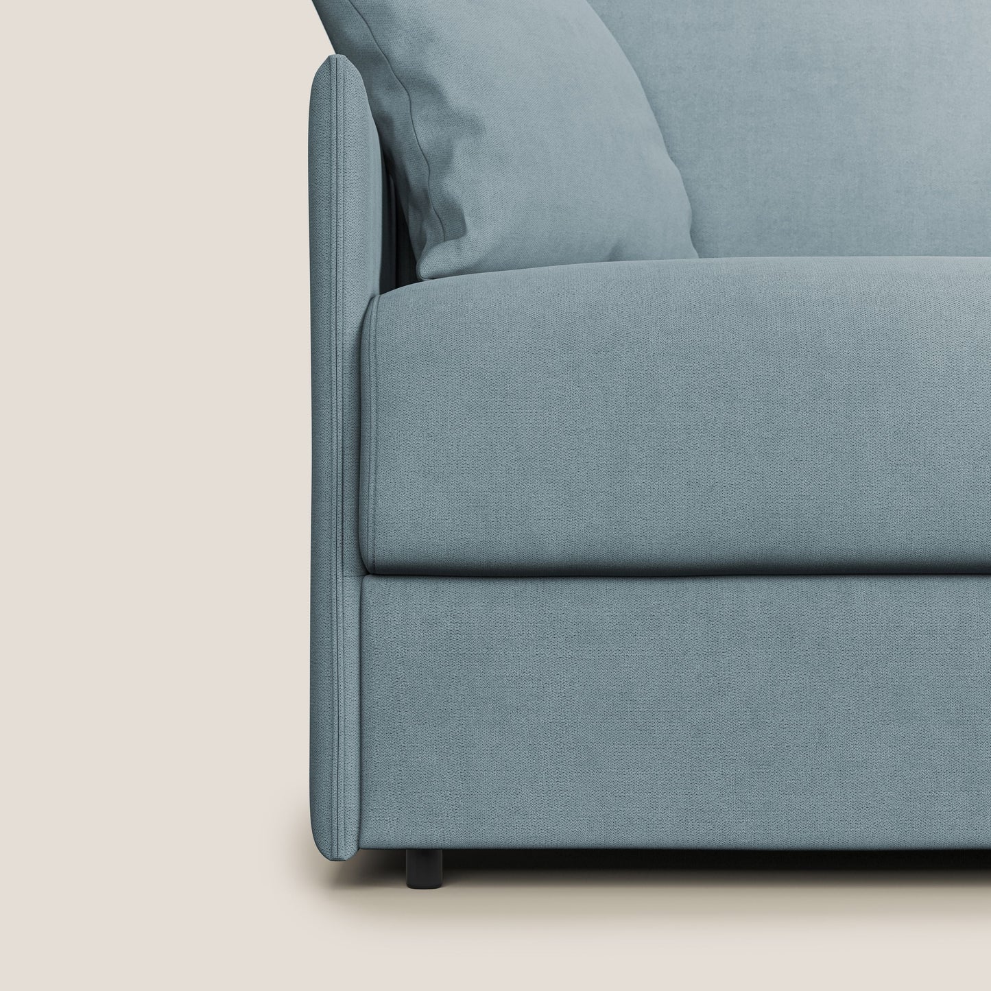 Evans Divano letto in morbido tessuto impermeabile T02 carta da zucchero