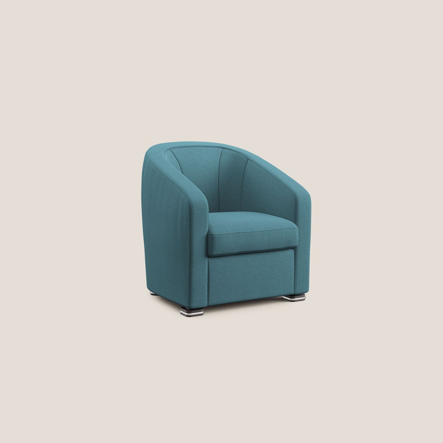 Cloe Poltroncina in tessuto smacchiabile con acqua QuickClean T08 azzurro