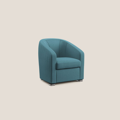 Cloe Poltroncina in tessuto smacchiabile con acqua QuickClean T08 azzurro