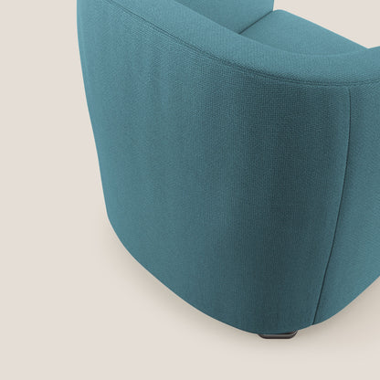 Cloe Poltroncina in tessuto smacchiabile con acqua QuickClean T08 azzurro