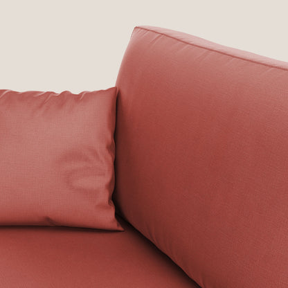 Andromeda divano letto matrimoniale in velluto morbido impermeabile T01 salmone