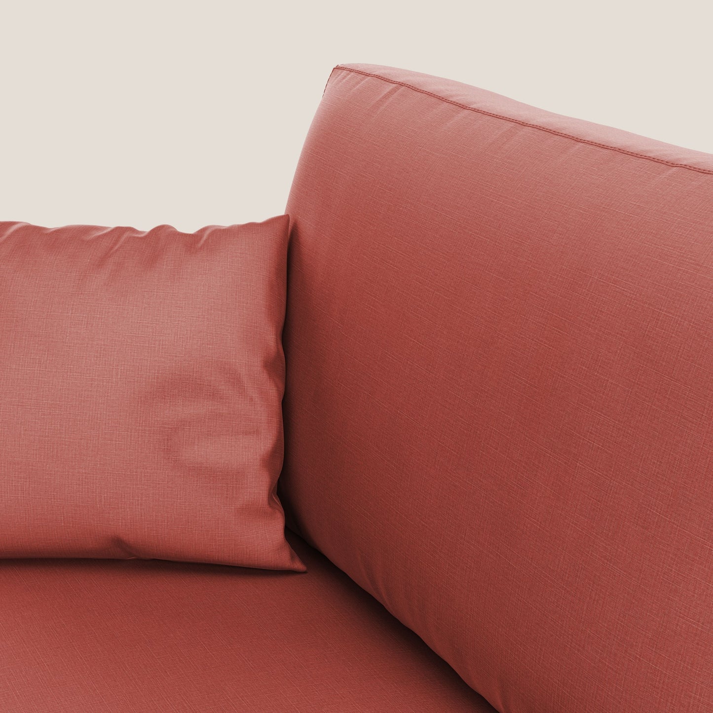 Andromeda divano letto angolare in velluto morbido impermeabile T01 salmone