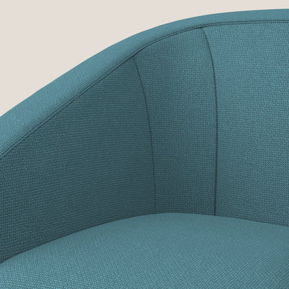 Cloe Poltroncina in tessuto smacchiabile con acqua QuickClean T08 azzurro