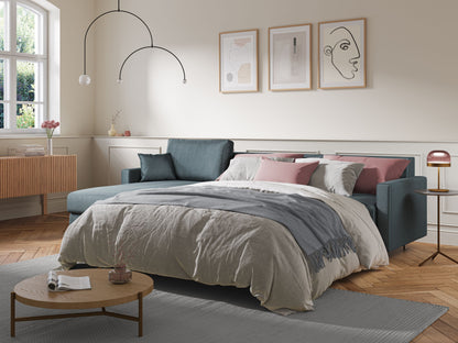 Andromeda divano letto angolare in velluto morbido impermeabile T01 salmone