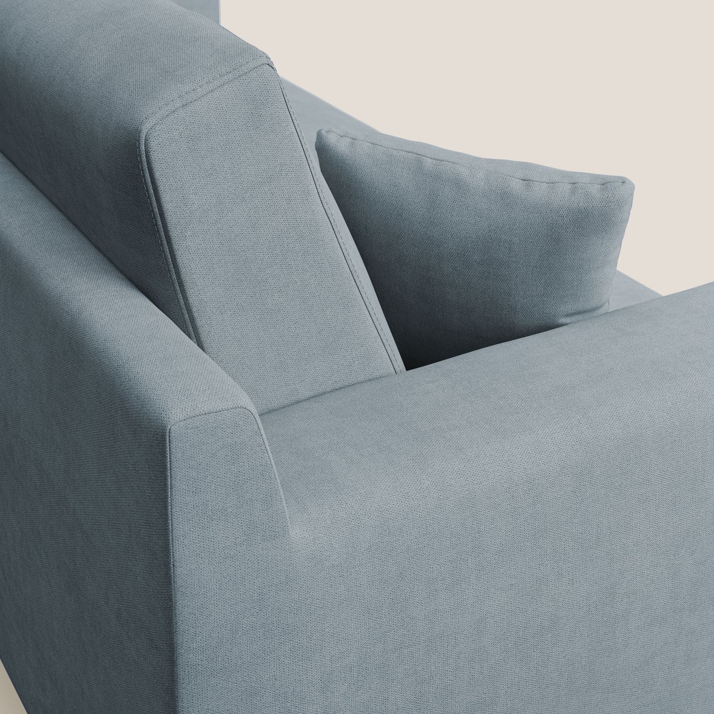 Divano danese moderno in tessuto morbido impermeabile T02 carta da zucchero