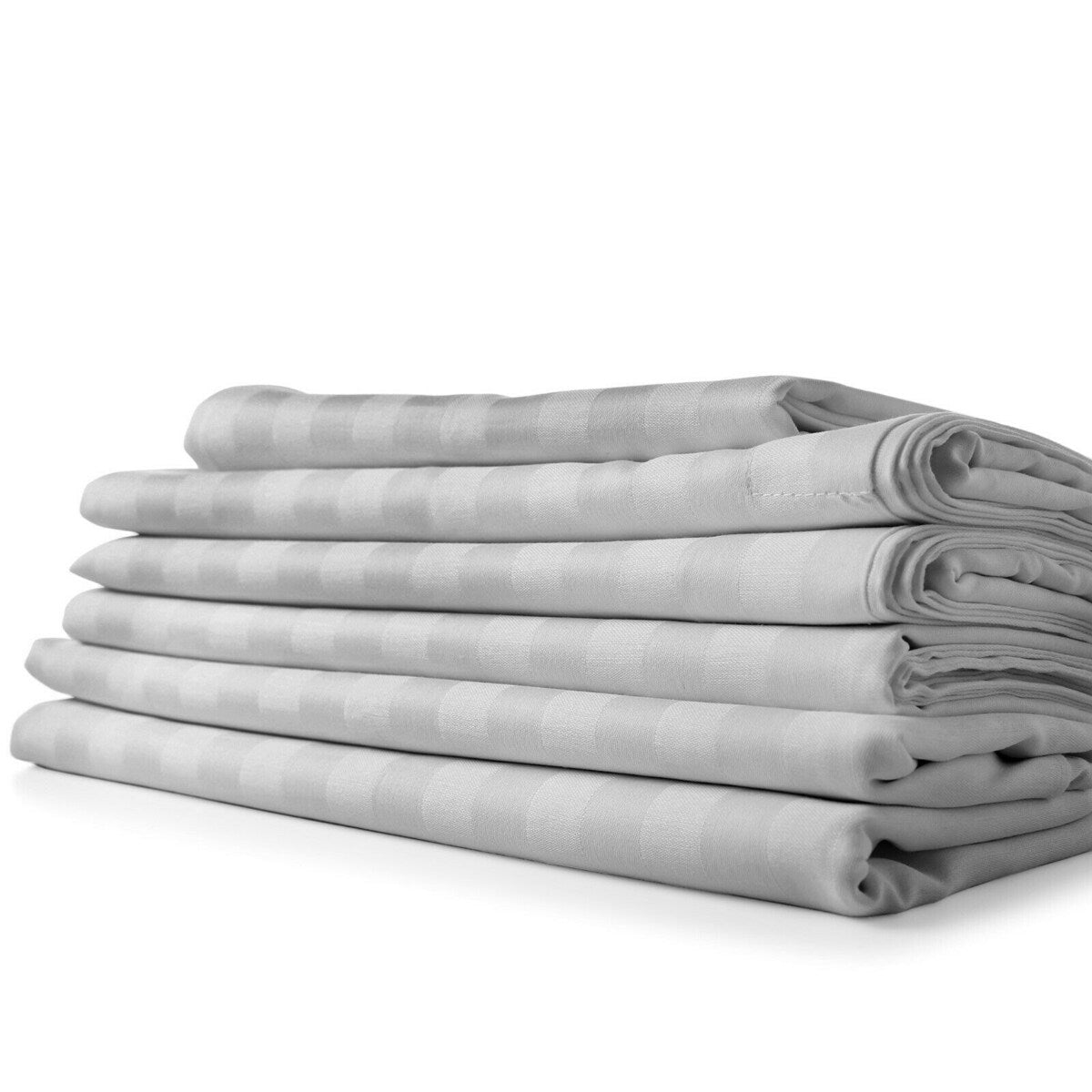 1800 Count Bamboo Feel Dobby Stripe Sheet Set Deep Pockets 4 Piece Set