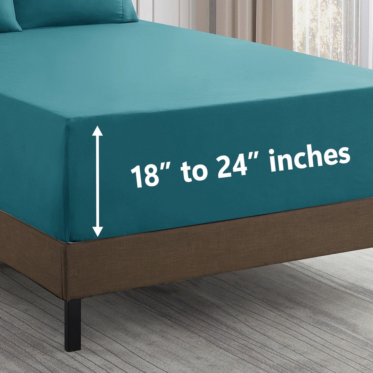 1500 Series Extra Deep 24 Pocket 6 Piece Sheet Set