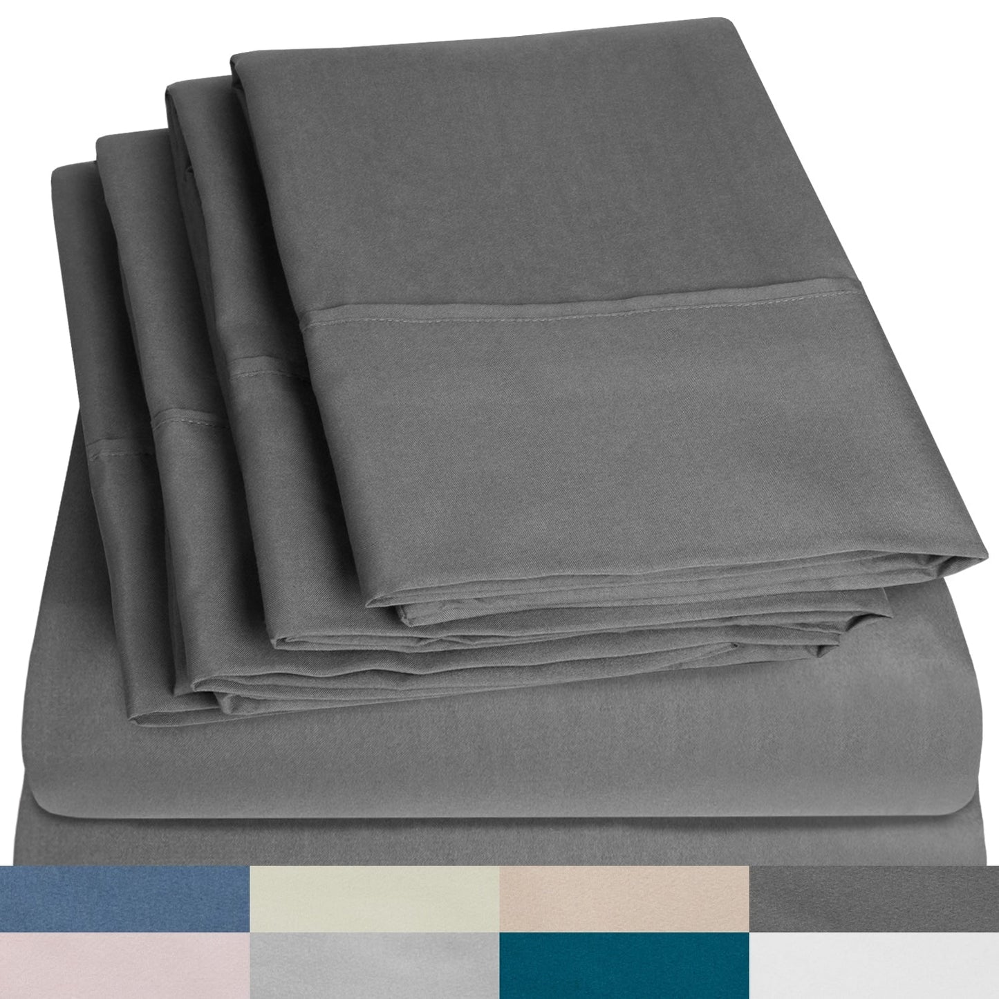 1500 Series Extra Deep 24 Pocket 6 Piece Sheet Set