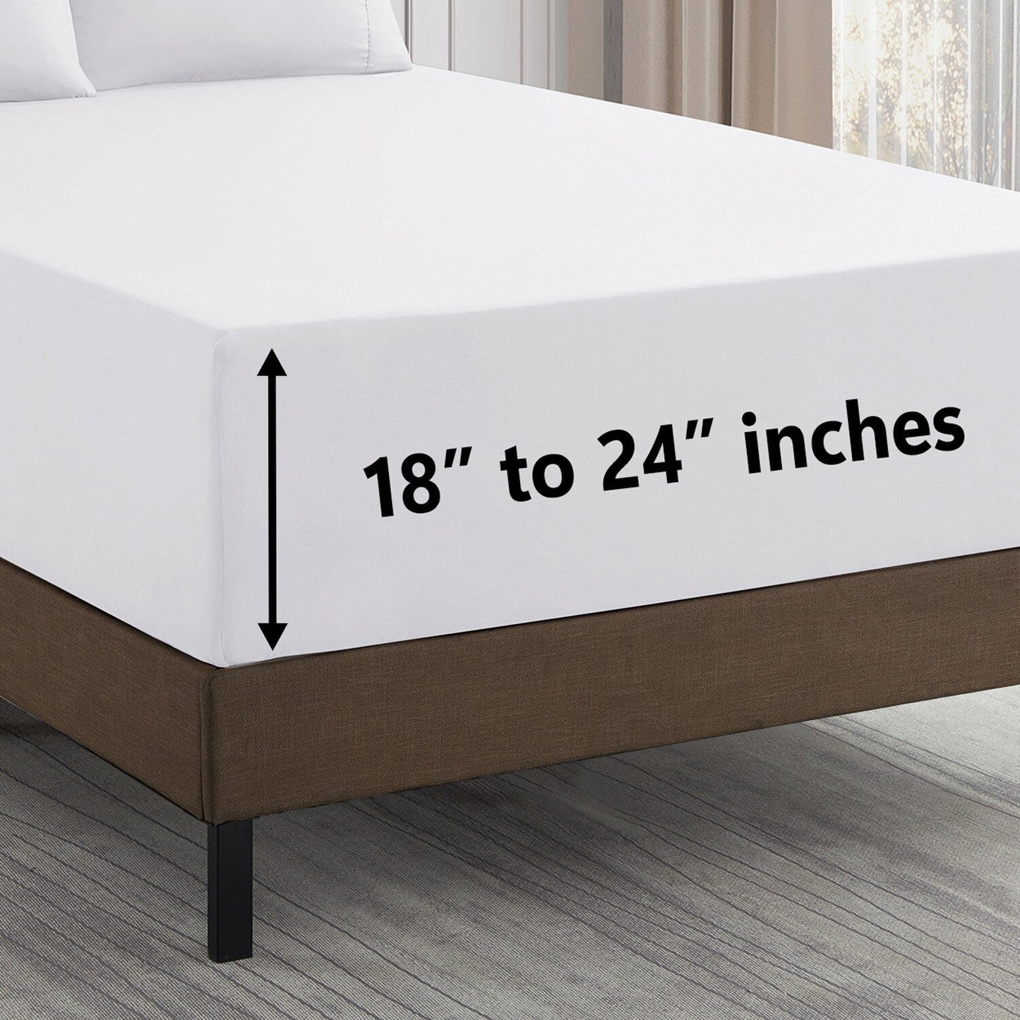 1500 Series Extra Deep 24 Pocket 6 Piece Sheet Set