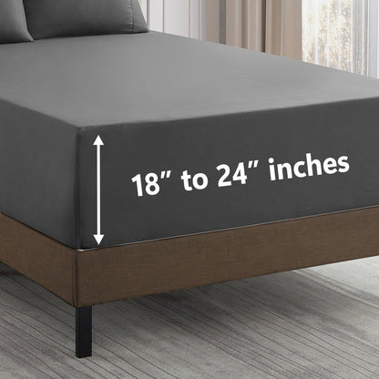 1500 Series Extra Deep 24 Pocket 6 Piece Sheet Set