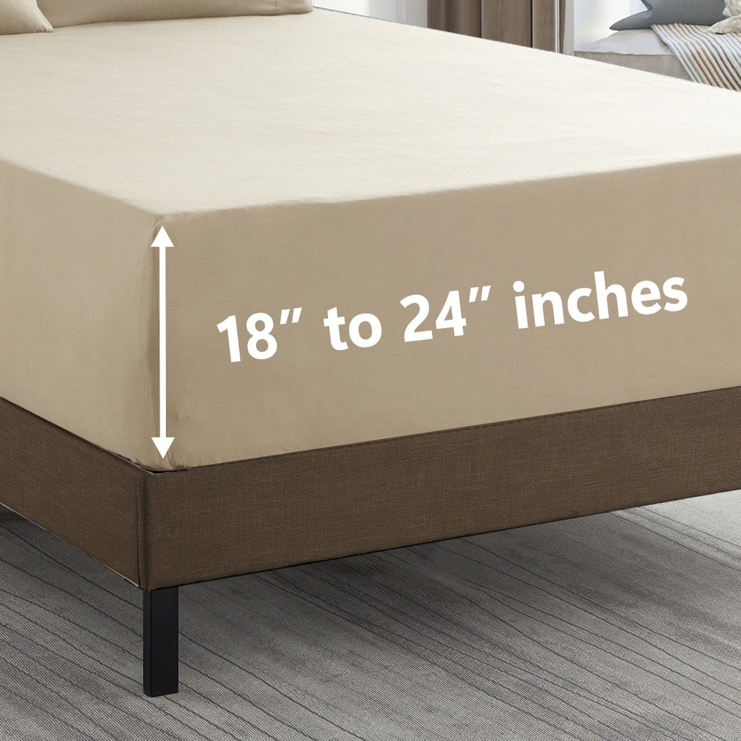 1500 Series Extra Deep 24 Pocket 6 Piece Sheet Set