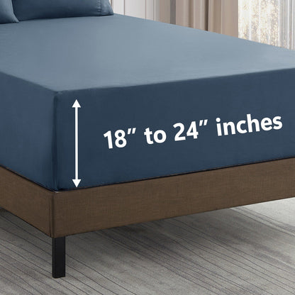 1500 Series Extra Deep 24 Pocket 6 Piece Sheet Set