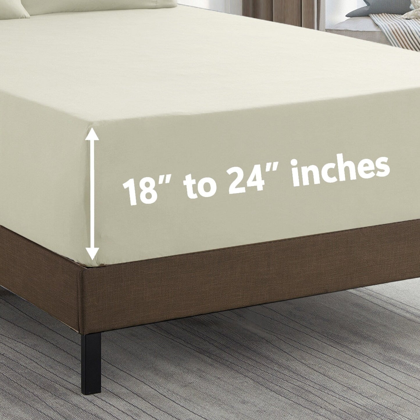 1500 Series Extra Deep 24 Pocket 6 Piece Sheet Set