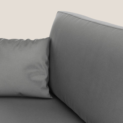 Andromeda divano letto angolare in velluto morbido impermeabile T01 grigio