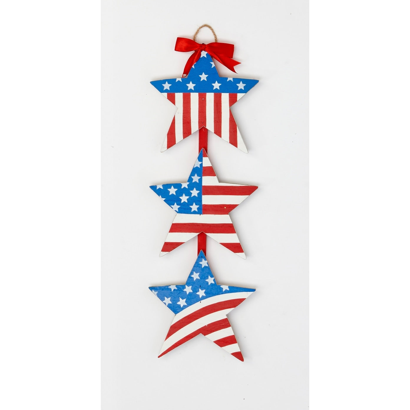 19 Wood Americana Hanging Stars - 19
