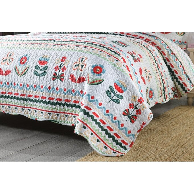 2/3 Piece Kids Cotton Quilt Bedspread Comforter Set Throw Blanket for Teens Boys Girls Kids Beds Bedding Coverlet LiTa