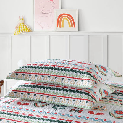 2/3 Piece Kids Cotton Quilt Bedspread Comforter Set Throw Blanket for Teens Boys Girls Kids Beds Bedding Coverlet LiTa