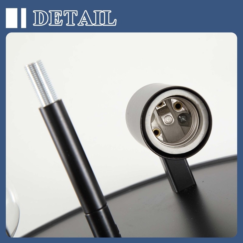 2-Light Black Farmhouse Flush Mount Ceiling Light-2 Pack