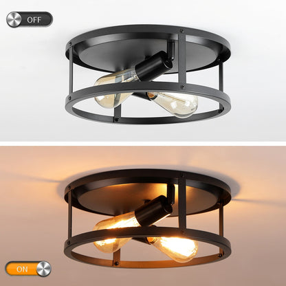 2 Light Farmhouse Flush Mount Ceiling Light-2 Pack