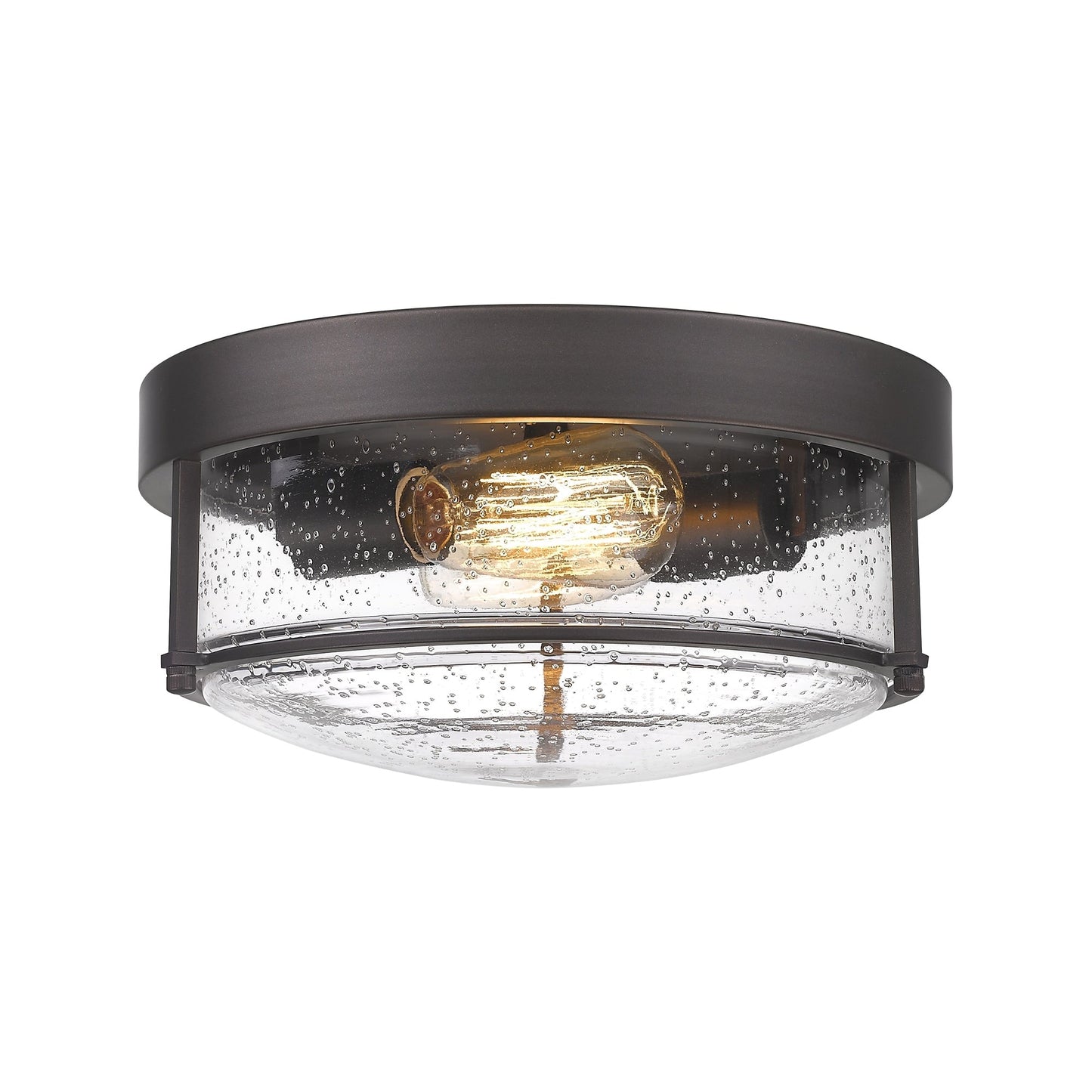 2-Light Farmhouse Flush Mount Ceiling Lights, Oil Rubbed Bronze Finish