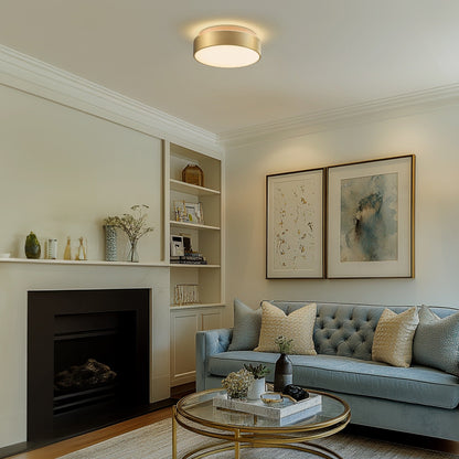 2-Light Flush Mount Ceiling Light with Frosted Glass Shade - 12.0 In. L X 12.0 In. W X 3.5 In. H