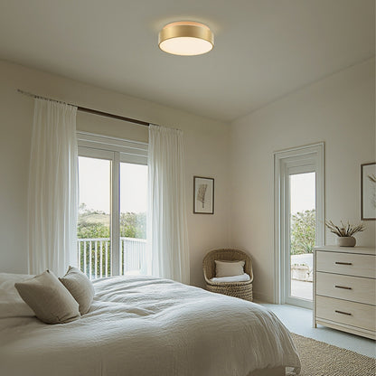 2-Light Flush Mount Ceiling Light with Frosted Glass Shade - 12.0 In. L X 12.0 In. W X 3.5 In. H