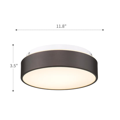 2-Light Flush Mount Ceiling Light with Frosted Glass Shade - 12.0 In. L X 12.0 In. W X 3.5 In. H