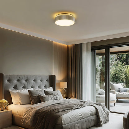 2-Light Flush Mount Ceiling Light with Frosted Glass Shade - 12.0 In. L X 12.0 In. W X 3.5 In. H