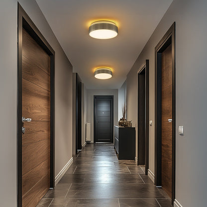 2-Light Flush Mount Ceiling Light with Frosted Glass Shade - 12.0 In. L X 12.0 In. W X 3.5 In. H