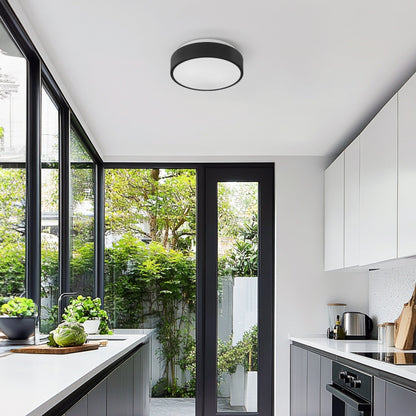 2-Light Flush Mount Ceiling Light with Frosted Glass Shade - 12.0 In. L X 12.0 In. W X 3.5 In. H