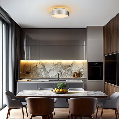 2-Light Flush Mount Ceiling Light with Frosted Glass Shade - 12.0 In. L X 12.0 In. W X 3.5 In. H