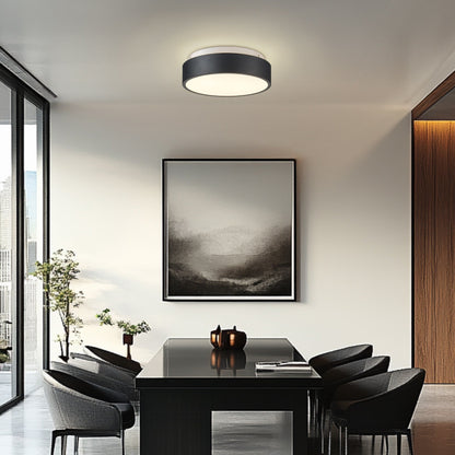 2-Light Flush Mount Ceiling Light with Frosted Glass Shade - 12.0 In. L X 12.0 In. W X 3.5 In. H