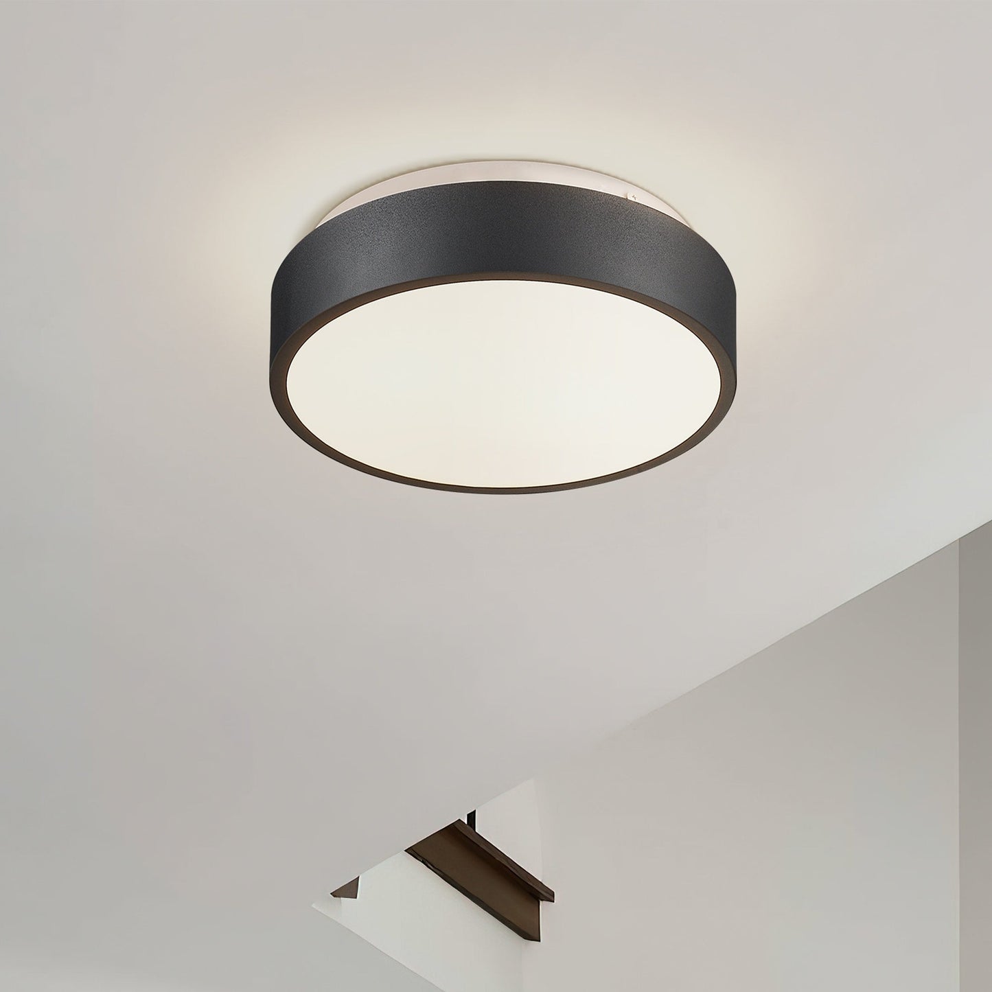2-Light Flush Mount Ceiling Light with Frosted Glass Shade - 12.0 In. L X 12.0 In. W X 3.5 In. H