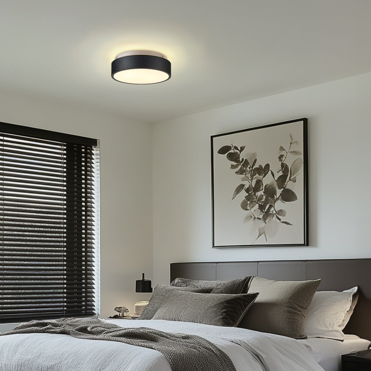 2-Light Flush Mount Ceiling Light with Frosted Glass Shade - 12.0 In. L X 12.0 In. W X 3.5 In. H