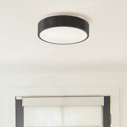 2-Light Flush Mount Ceiling Light with Frosted Glass Shade - 12.0 In. L X 12.0 In. W X 3.5 In. H