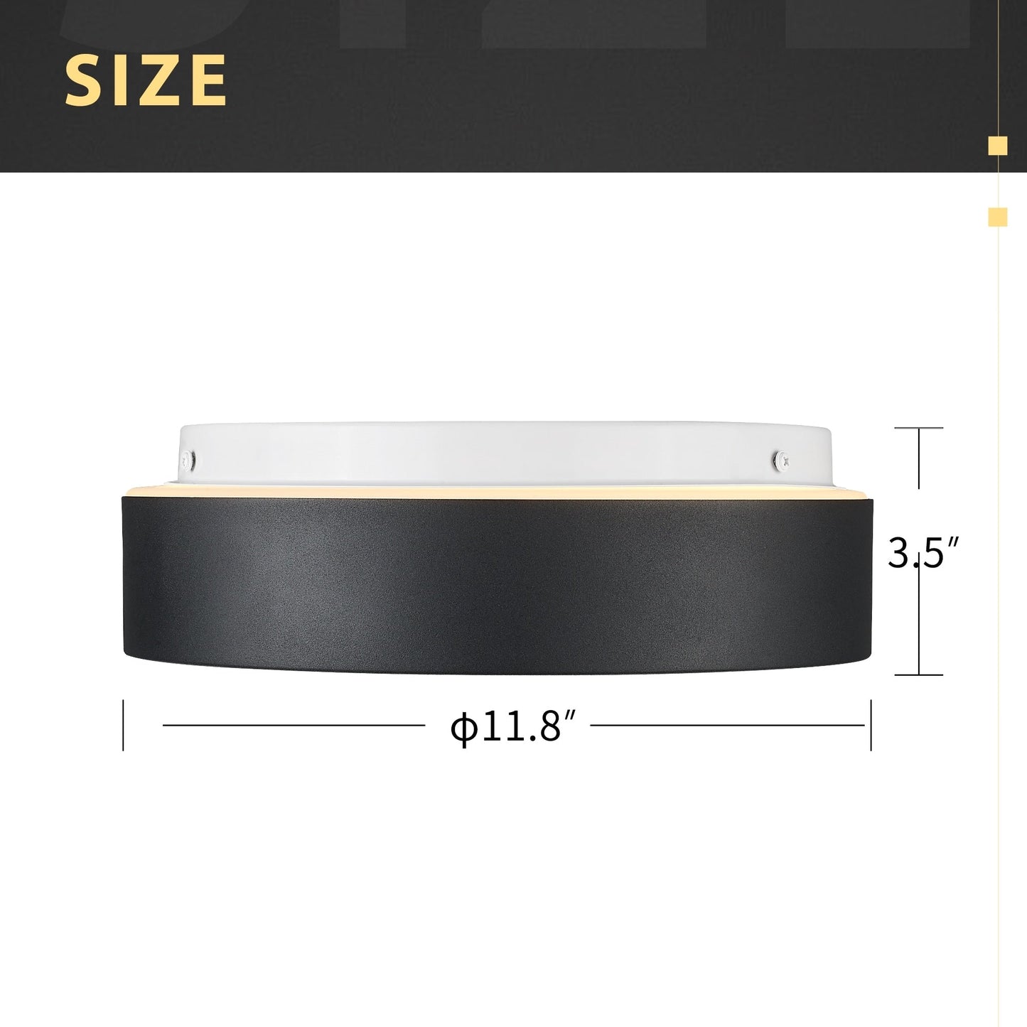 2-Light Flush Mount Ceiling Light with Frosted Glass Shade - 12.0 In. L X 12.0 In. W X 3.5 In. H